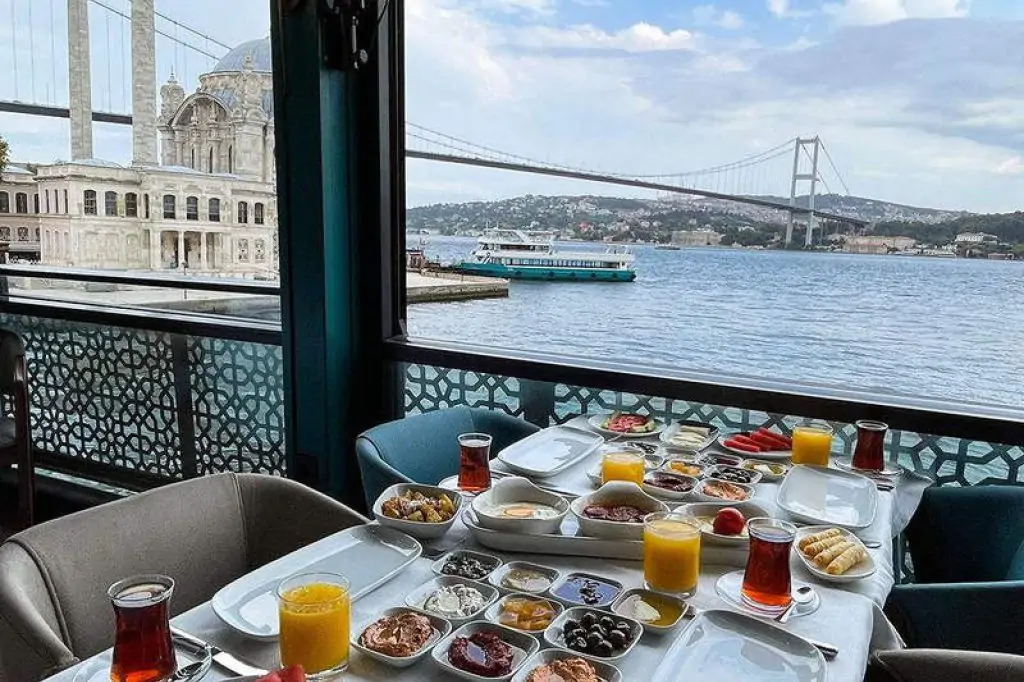 Frühstück am Bosporus in Istanbul