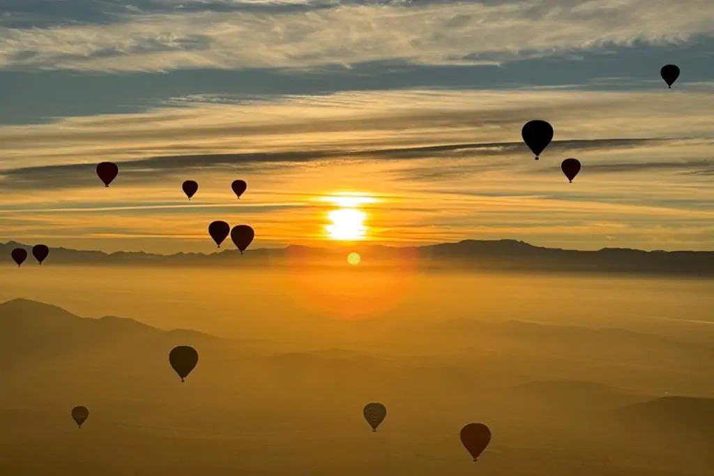 Marrakech Sonnenaufgang Heißluftballonfahrt Erlebnis